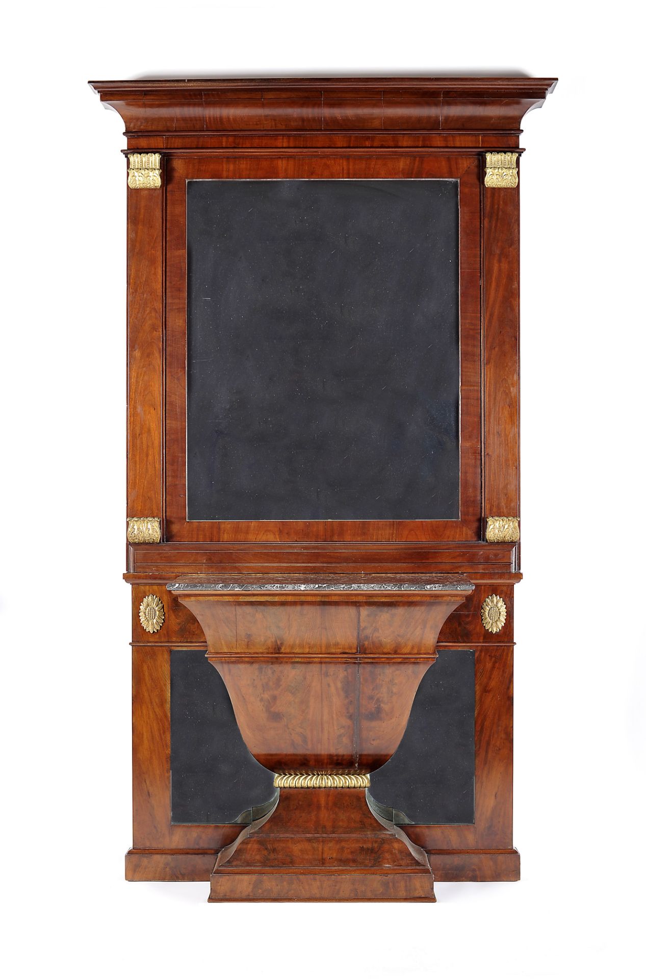 A pier glass with urn-shaped console