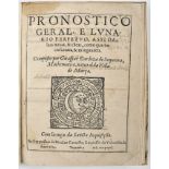 SEQUEIRA, Gaspar Cardoso de.- PRONOSTICO | GERAL, E LVNA- | RIO PERPETVO, ASSI DAs | luas nouas, &am