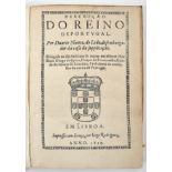 LEÃO, Duarte Nunes de.- DESCRPÇAO [sic] | DO REINO | DE PORTVGAL. | Per Duarte Nunez do Leão, desemb