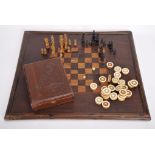 A chess and backgammon board