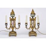 A pair of two-light candelabra