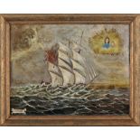 Ex-voto - Miracle performed by Our Lady with the Child Jesus to the crew of a burning sailboat