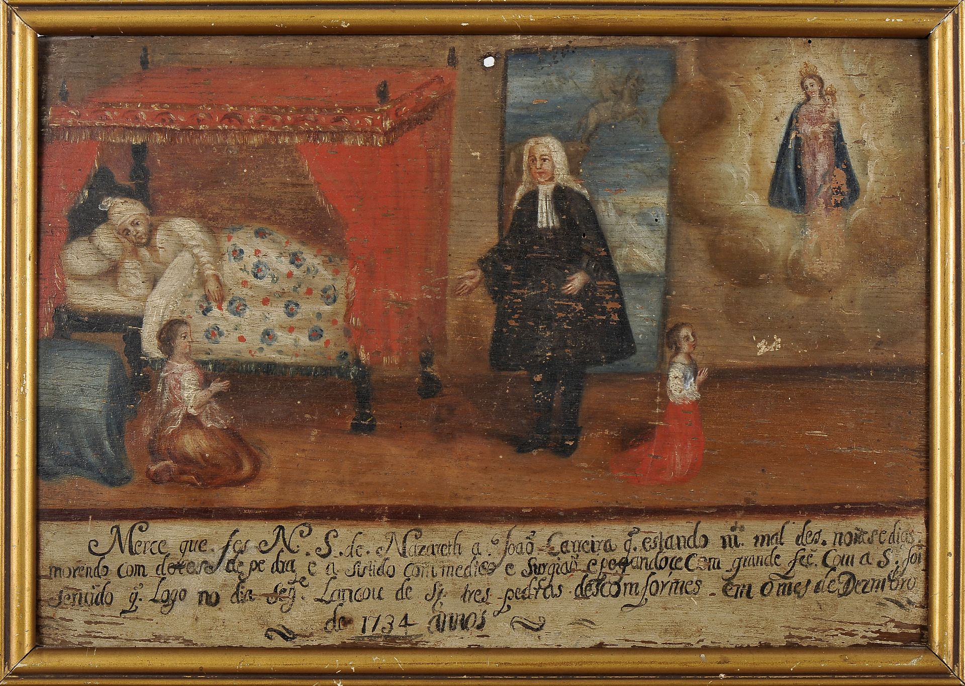 Ex-voto - Grace granted by Our Lady of Nazareth to João Carreira in 1734