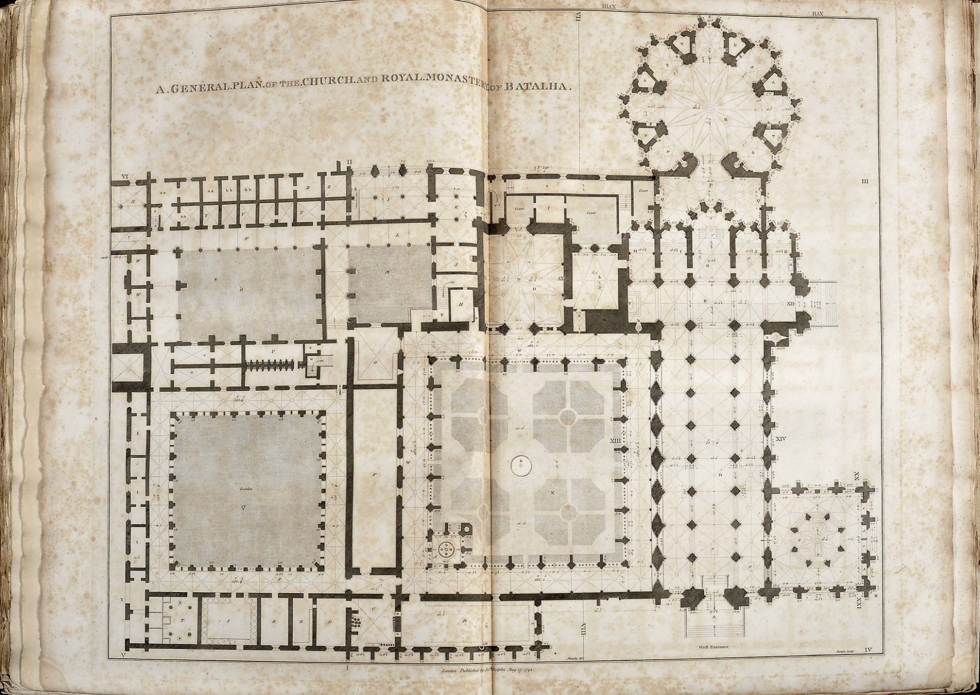 MURPHY, James.- Plans, elevations, sections and views of the church of Batalha, in the province of E - Image 4 of 6