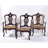 Three arm chairs