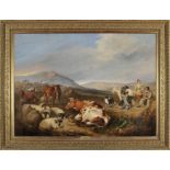 Landscape with figures and cattle