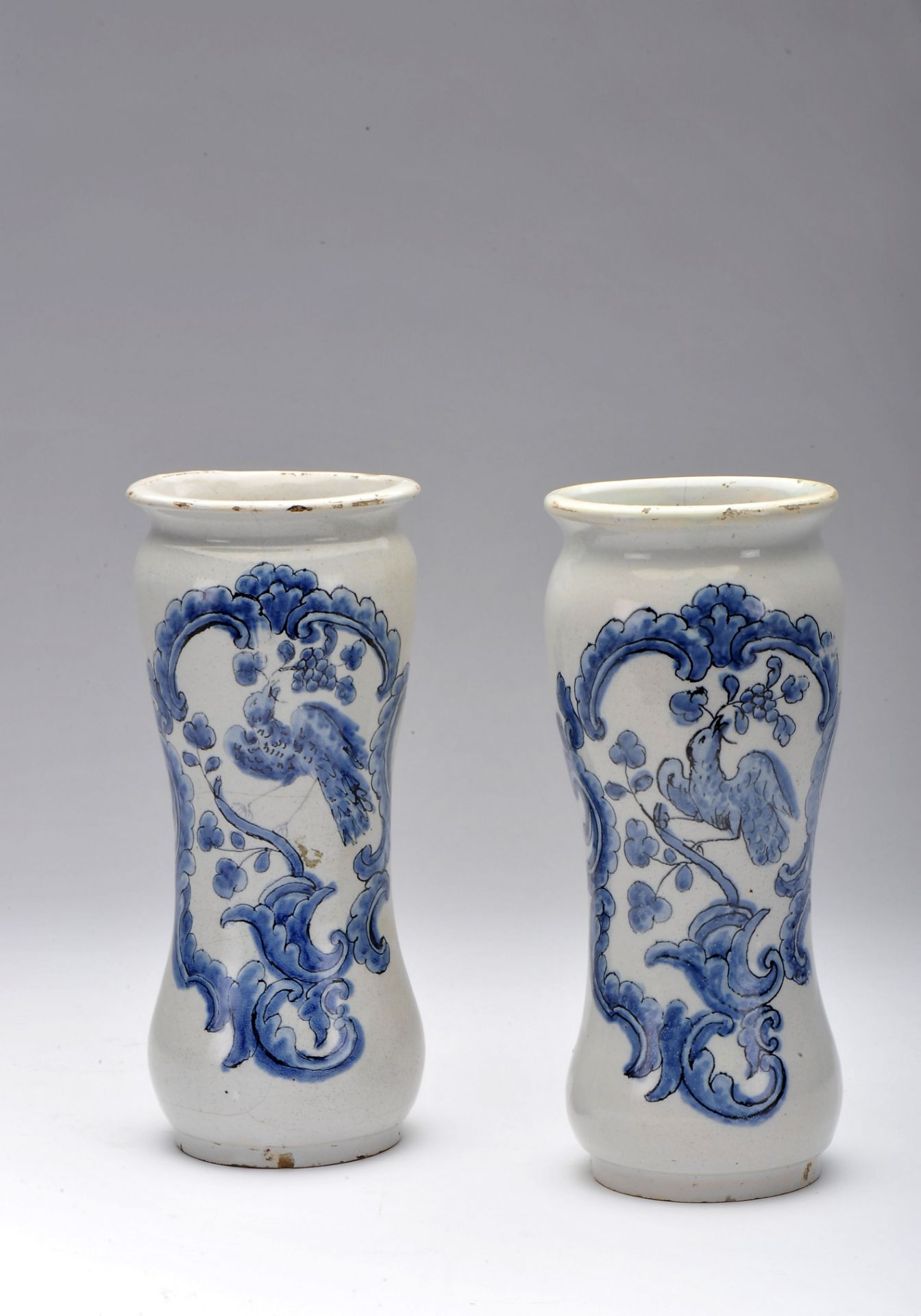 A pair of pharmacy pots