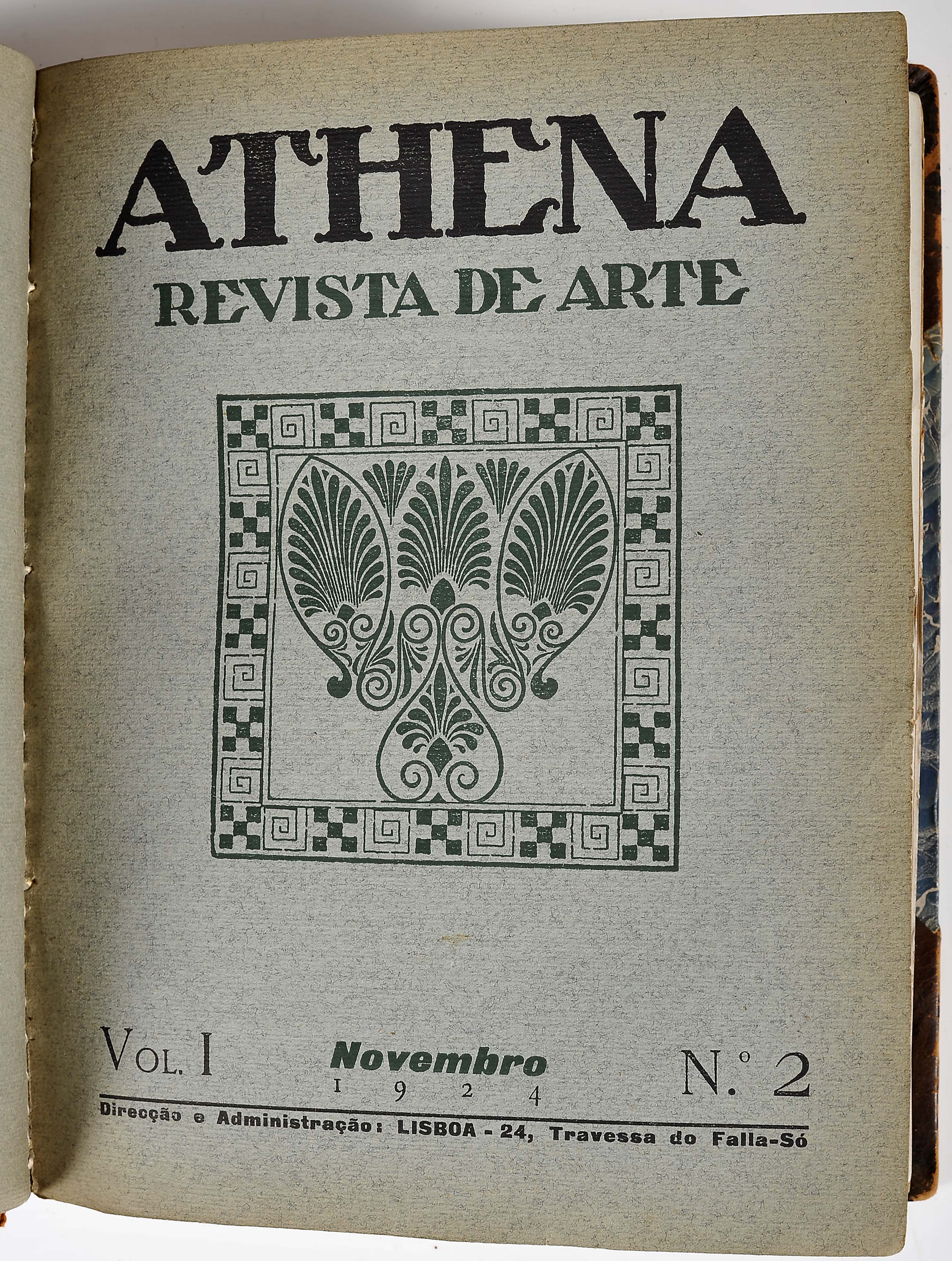 ATHENA: revista de arte / directores Fernando Pessoa; Ruy Vaz.- Vol. I, nº 1 a nº 5 (Outubro de 1924 - Image 2 of 6