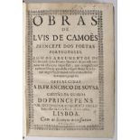 CAMÕES, Luís de.- OBRAS | DE | LVIS DE CAMOÊS | PRINCEPE DOS POETAS | PORTUGUESES. | COM OS ARGUMENT