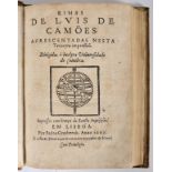 CAMÕES, Luís de.- RIMAS | DE LVIS DE | CAMÕES. | ACRESCENTADAS NESTA | Terceyra impressão. | Dirigid