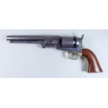 A Colt .36 Calibre Navy Revolver, 1857, serial No. 55157, 7 1/2 ins hexagonal barrel stamped Samuel