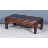 A Chinese Rosewood Rectangular 'Opium' Table, with flush panelled top on shaped legs, 30ins (76.2cm)
