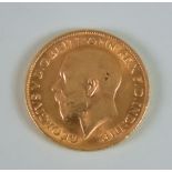 A George V Sovereign, 1918, fair