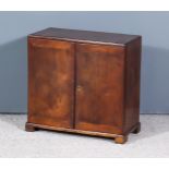 A Late 18th Century Mahogany Table Cabinet, the interior fitted seven small drawers, two shelves and