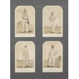 John Corbett Anderson (1827-1907) - Engraving - Sketches at Lords, No. 5 "Alfred Mynn", No. 6 "