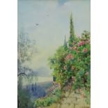 Ernest Arthur Rowe (1863-1922) - Watercolour - "Christmas Eve, Bordighera", signed, 7ins x 5ins,