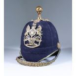 A Blue Cloth Helmet for The Royal Artillery, Circa 1903, a cork pattern, blue cloth other ranks