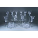 A Set of Twelve Waterford Glass "Millennium" Pattern Champagne Flutes - Health, Happiness, Peace,
