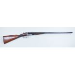 A 12 Bore Side by Side Shotgun, by A. Field & Co. serial No. 74355 28ins blued steel barrel with