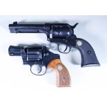 Two 9mm Blank Firing Pistols, Modern, comprising - snub nose revolver by Mauser, and Weston style