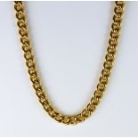 A Curb Link Chain, Modern, 18ct gold, 410mm in length, gross weight14g