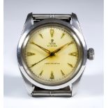 A Mid 20th Century Tudor Oyster Manual Wind Wristwatch, stainless steel case, 34mm diameter, the