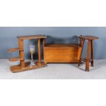 An Oak Two-Handled Coffer, of plain form, with handle cut-outs to sides, 36ins wide x 13ins deep x