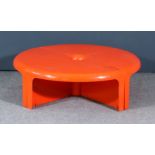 Rodolfo Bonetto (1929-1991) - Nest of Four Orange Plastic Table Sections, each section 17ins wide