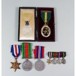 A Group of Four World War II George VI Medals, to Major H.R.C. Hall T.D. comprising - 1939-1945