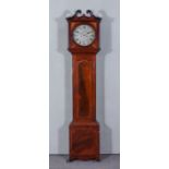 An Early 19th Century Mahogany Longcase Clock, the 12ins square silvered dial with Roman and