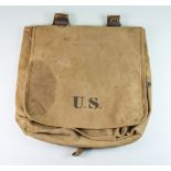A U.S. Army Blanket Bag, 1900, issued by Rock Island Arsenal, bearing stamp for same, 17ins x