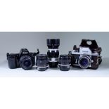 A Selection of Nikon Film Cameras and Accessories, comprising - Nikon F1 fitted with Nikkor-H 2/50mm