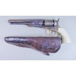 A Colt .36 Calibre Navy Revolver, Model 1861, serial No. 11420, year of manufacture 1864, (stamp), 7