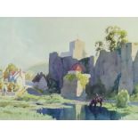 John Littlejohns (19th/20th Century British School) - Watercolour - "Amberley Castle, Sussex