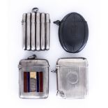 A George V Silver Combination Vesta Case/Cigar Cutter and a Selection of Vesta Cases, the