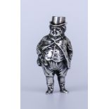 A Victorian Silvery Metal Novelty Figural Telescopic Propelling Pencil, unmarked but with a