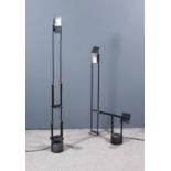 Richard Sapper (1932-2015) -"Tizio"- A pair of 1970's counter-weighted black standing lamps,