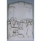 I* A Dieppe Relief Carved Ivory Plaque of Charles I Attempting to Arrest the Five Members of
