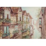 ***S. J. (Toby) Nash (1891-1960) - Watercolour - The Weavers, Canterbury with views of both sides of