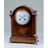 A Late 19th Century French Mahogany Cased Mantel Clock, by Vincent Aetccie No.5829, the 4ins