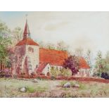 ***S. J. (Toby) Nash (1891-1960) - Ink and watercolour - "St Stephen's Church", signed and titled,