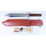 A Commemorative Bowie Knife, Modern (1969), 10ins bright steel blade inscribed "Union Pacific