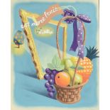 ***A. E. Halliwell (1905-1987) - Gouache - Poster - "Eat More Fruit", signed, circa 1930s, 10.5ins x