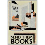 ***A. E. Halliwell (1905-1987) - Pencil and Gouache - Poster - "Send Them Books", unsigned, circa