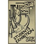 ***A. E. Halliwell (1905-1987) - Pencil and Gouache - Poster - "R.C.A. Students Exhibition", signed