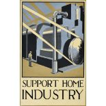 ***A. E. Halliwell (1905-1987) - Pencil and Gouache - Poster - "Support Home Industry", signed and