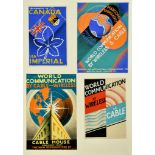 ***A. E. Halliwell (1905-1987) - Pencil and Gouache - Four advertisement designs - "Telegraph to Can