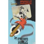 ***John Crane (20th Century) - Mixed media - Poster - "London's Cinemas by Gyroscope Monorail",