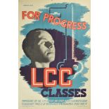 ***George Cranston Bogle (20th Century) - Lithograph in colours - Poster - "For Progress LCC