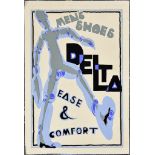 ***A. E. Halliwell (1905-1987) - Pencil and Gouache - Poster - "Delta Men's Shoes Ease & Comfort",